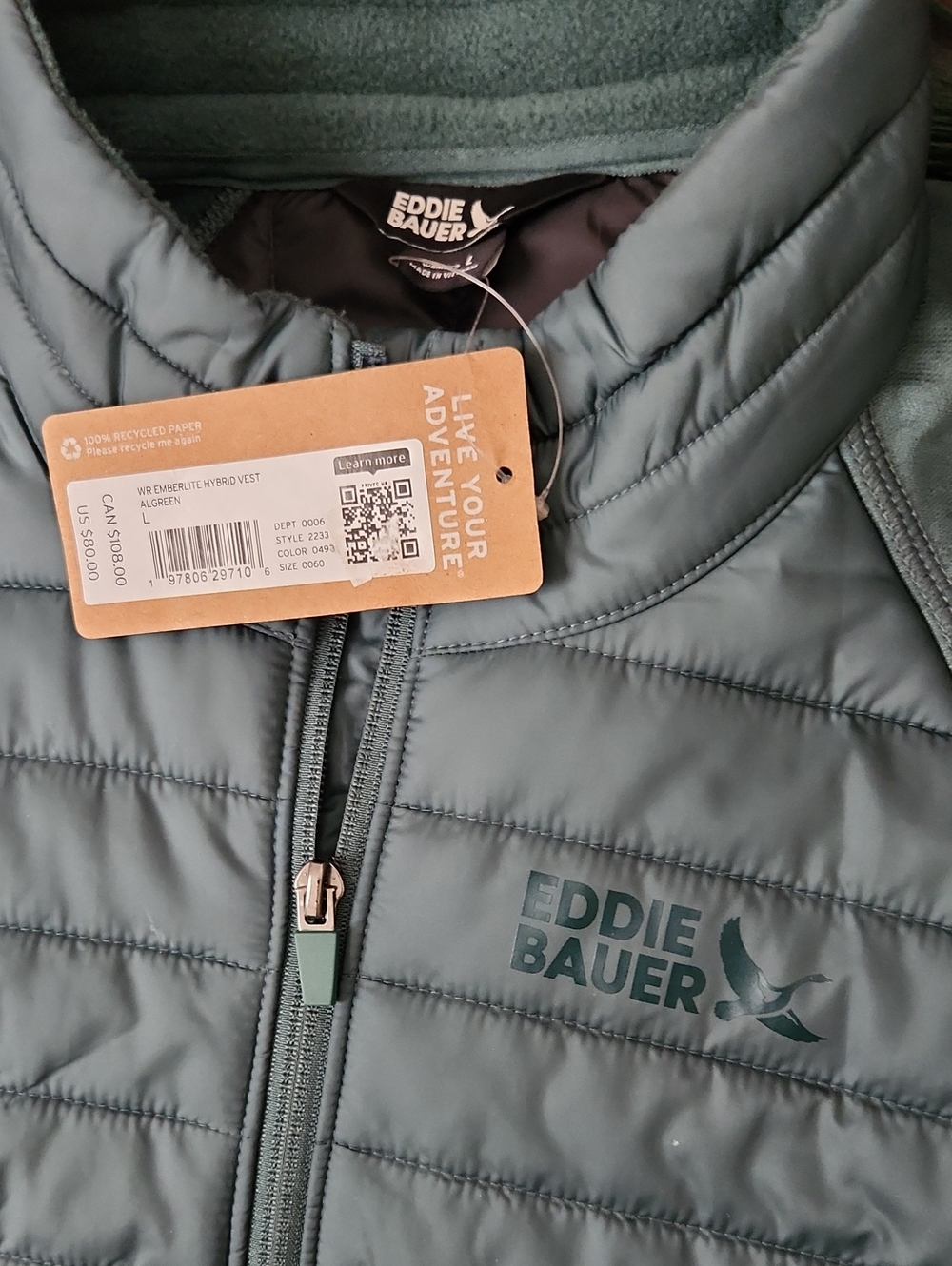 Eddie Bauer Emberlite Hybrid Vest - Alpine Green - Picture 10 of 12